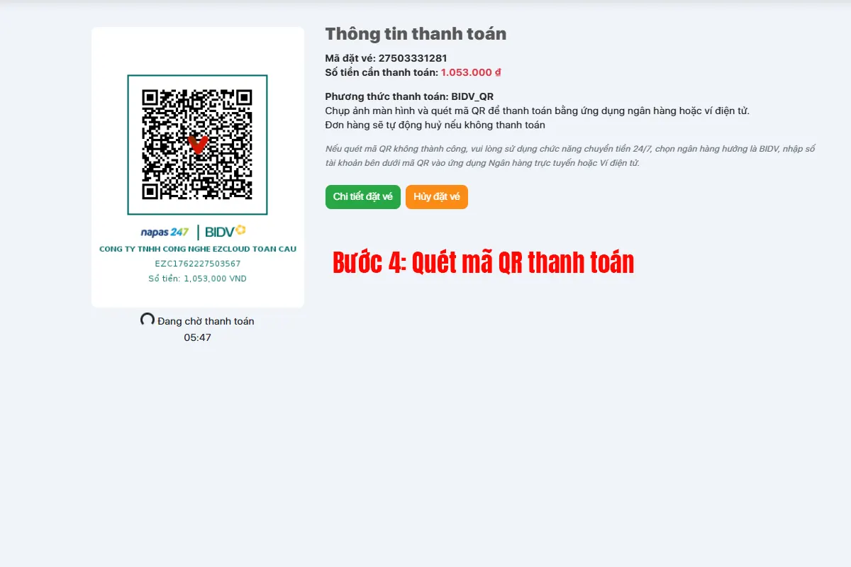 Huong dan dat ve online Lâu đài rượu Vang