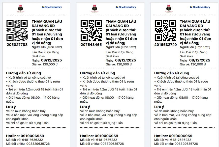 Huong dan dat ve online Lâu đài rượu Vang